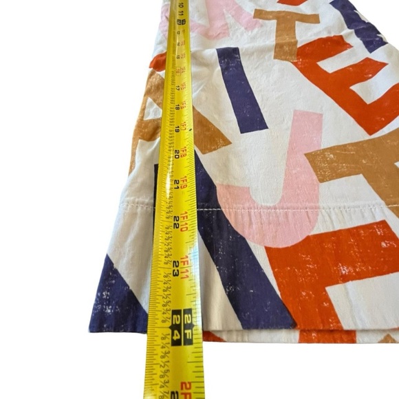 Maeve pants with a unique print - white with pink, orange, and blue letters #90s - Picture 4 of 6